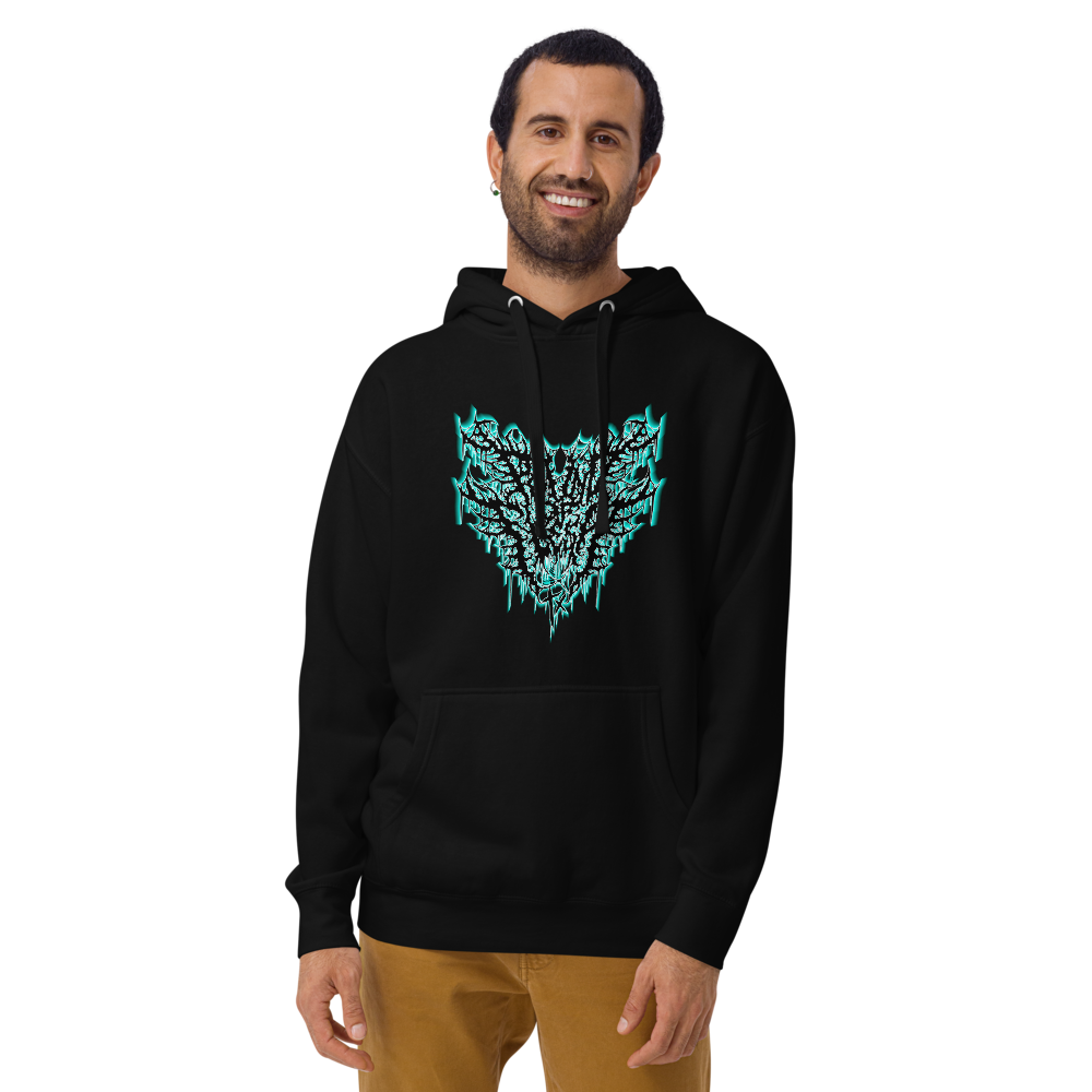 Black Pullover Hoodie with Old Logo